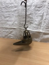 Ancienne Lampe A Huile Laiton