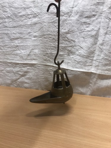 Ancienne lampe huile laiton - ancienne,