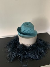 Boîte à chapeau avec le Chapeau Franck et Fils et boa en plumes
