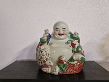 Bouddha Rieur " Putai " Porcelaine Signé Chine Ancien