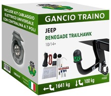 Attelage Fixe pour Jeep RENEGADE TRAILHAWK 2-4X4, AdBlue 14+ 7 câblage