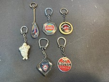 Lot 6 porte clé vintage garage Michelin Renault Motul Fina Panhard