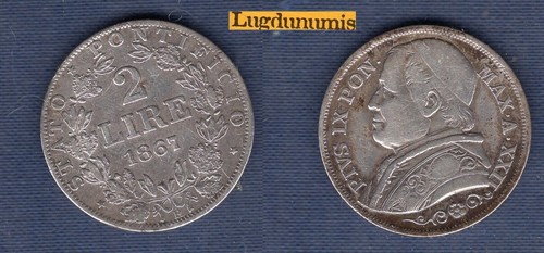 Vatican lire 1867 xxii - 1867, r