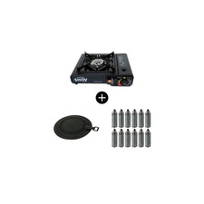 Shov Gazinière Cuisinière Camping Petit Avec 12 Gaz Inclus Accessoires Grill