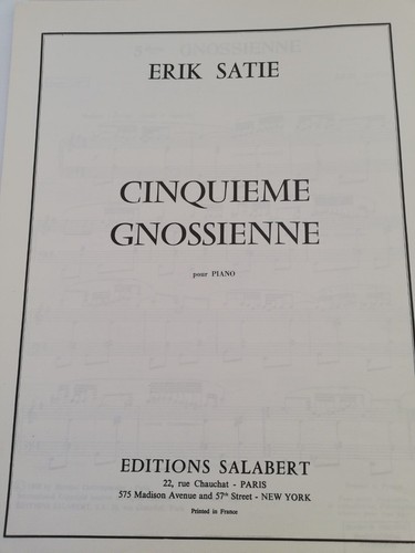Satie erik partitions - satie,