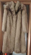manteau renard argente femme