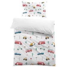 Housse de Couette Voiture 120x150 Enfant Garçon Parure de Lit en Microfibre 1...