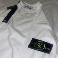 "STONE ISLAND" SWEAT POUR HOMME COULEUR BLANC TAILLE L