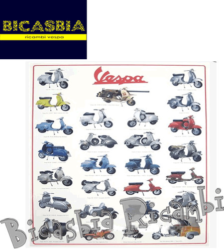7262 affiche vespa avec - 7262,
