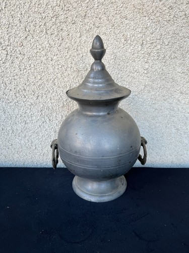 Vase urne étain - étain, ancien