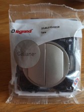 Double Poussoir  Céliane Soft - 10A - Titane 0 997 81