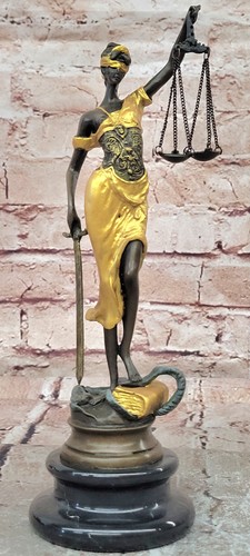 Sculpture bronze doré lady - bronze,