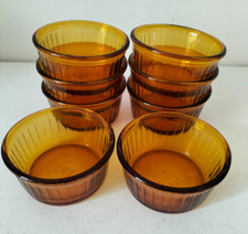 8 ramequins Duralex en verre ambré