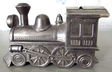 Tirelire en métal argenté