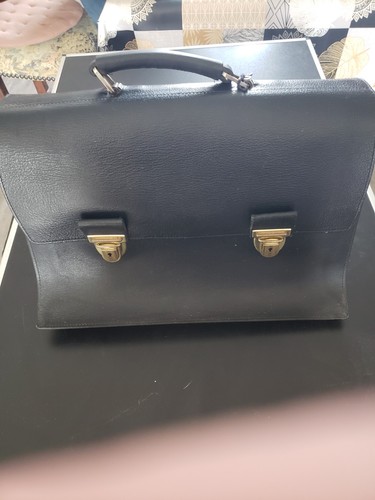Cartable cuir refendu noir - cartable,