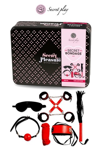 Kit bdsm pièces rouge - -,