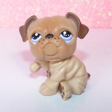 authentic littlest LPS petshop 1342 chien dog bouledogue bulldog pet shop