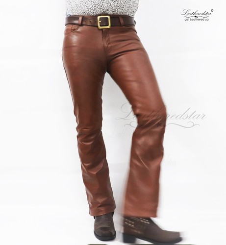 Pantalon jean cuir - pantalon, en