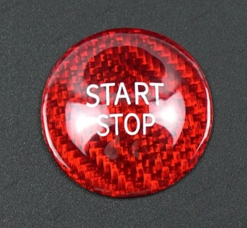 Bouton start stop carbone - bouton,
