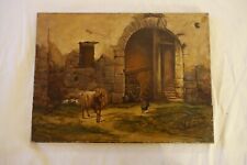 tableau huile sur toile XIX