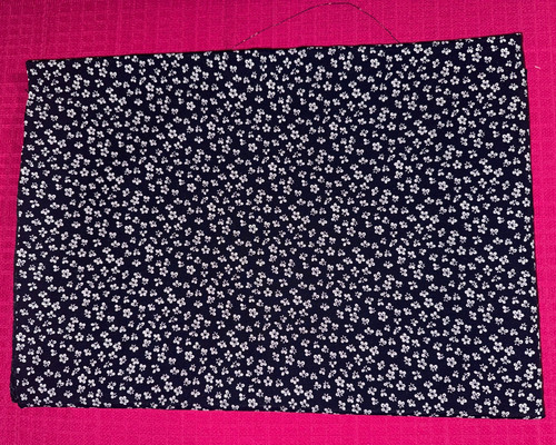 Tissu vintage polyester bleu