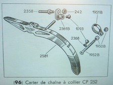 NOS Simplex ChainGuard  Mounting  NOS patte fixation carter chaine 2361B bike