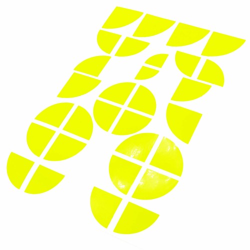 Emblème coins jaune - , fluo