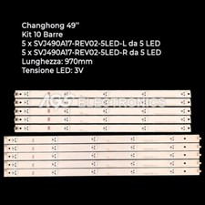 KIT 10 BARRES LED STRIP TV