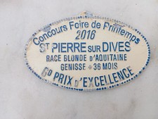 PLAQUE DE CONCOURS AGRICOLE DE