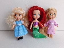 LOT 3 MINI POUPEES ANIMATORS DISNEY DE 2016 ARIEL CENDRILLON ET RAIPONCE