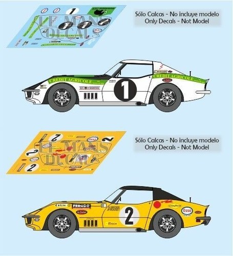 Décals corvette mans - c3, le