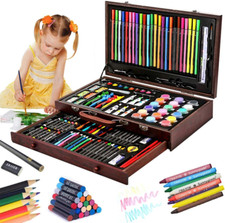 Kit De Dessin 123 Pièces, Malette Dessin Inclus Pastel, Aquarelle, Peinture Acry