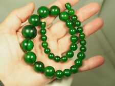 COLLIER ANCIEN BAKELITE VERT ANTIQUE GREEN BAKELITE NECKLACE 46GR