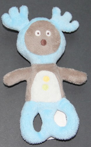 Doudou hochet cerf bleu - doudou,