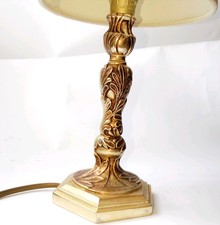 Lampe Art Nouveau pied en bronze Patiné avec Abat-jour 
