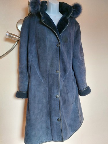 Manteau croûte cuir - manteau,