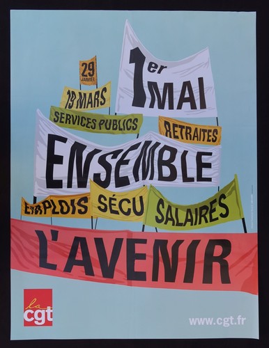 Affiche originale cgt 1er mai - affiche,