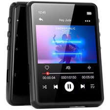 Lecteur MP3 avec haut-parleurs, Bluetooth 5.3, son sans perte HiFi, écran tactil