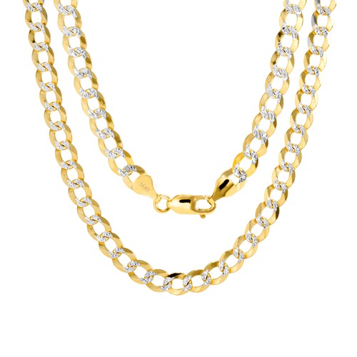 14k jaune massif 6mm blanc - jaune,