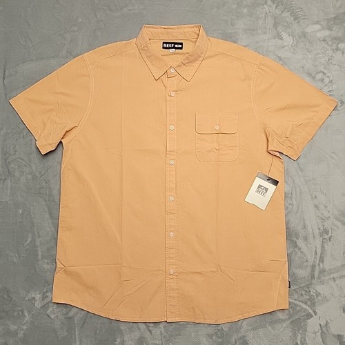 Reef shirt mens orange - orange, 100%