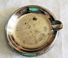 Vide poche ou cendrier en métal argenté à l'effigie de Napoléon III