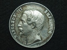 MEDAILLE ZINC Arg. CAQUÉ - MASSONNET - NAPOLÉON III EXPOSITION UNIVERSELLE 1855