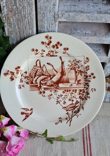 Ancienne assiette plate - assiette, terre