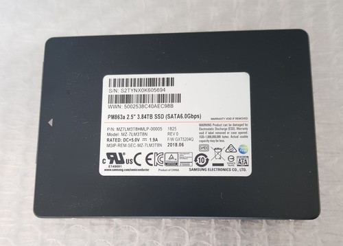 Ssd samsung pm863a to - samsung, 3.84