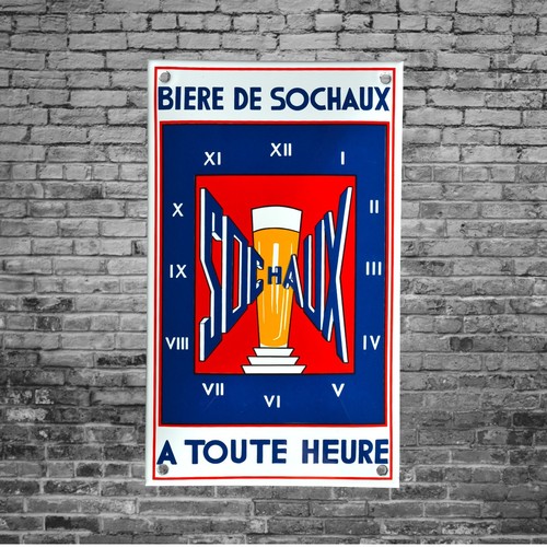 Plaque émaillée biere - plaque,