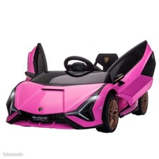 Voiture Lamborghini Électrique pour Enfants 12V – Modèle Sport Rose avec Télécom