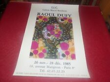 AFFICHE EXPOSITION RAOUL DUFY 1985 GALERIE BERNHEIM Rare!