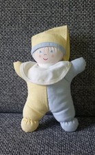 D6 Doudou Lutin Bavoir A Broder  - DMC Jaune Bleu 