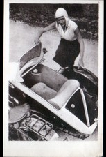 FEMME en MOTO SIDE-CAR période 1920-1940