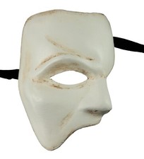 Masque de Venise  Fantôme de l'Opéra Blanc - Création en Papier Mâché  # 447